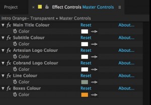 Colour picker for motion graphics branding kit